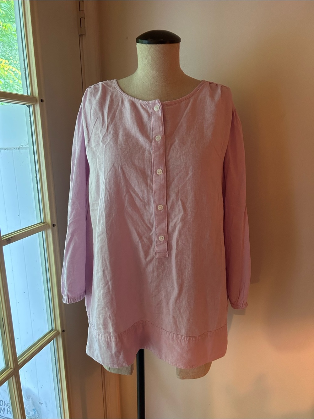 Banana Republic Factory pink lavender linen-blend popover tunic. xxl